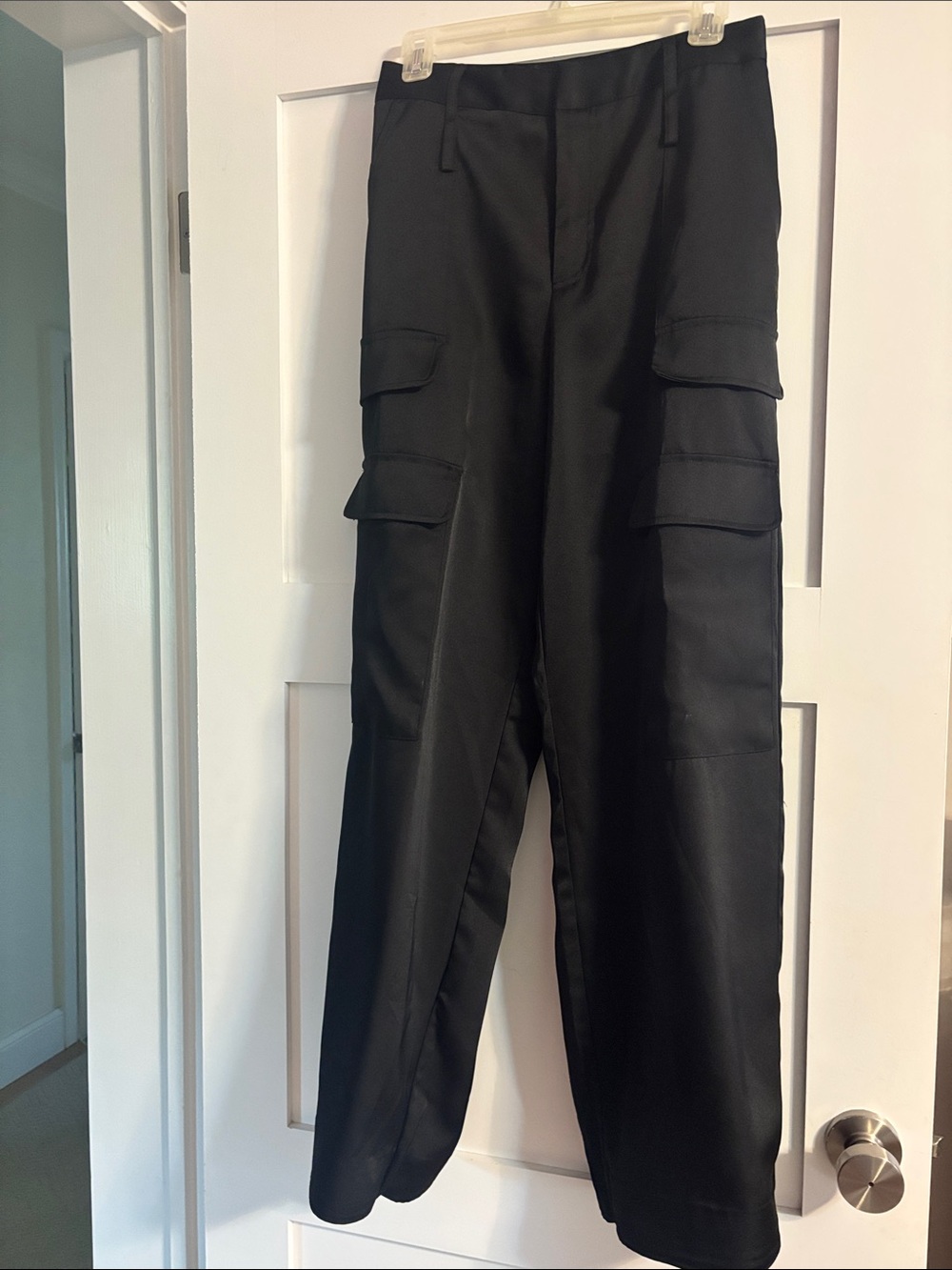 Noli Black Cargo Jumpsuit-Style Pants
